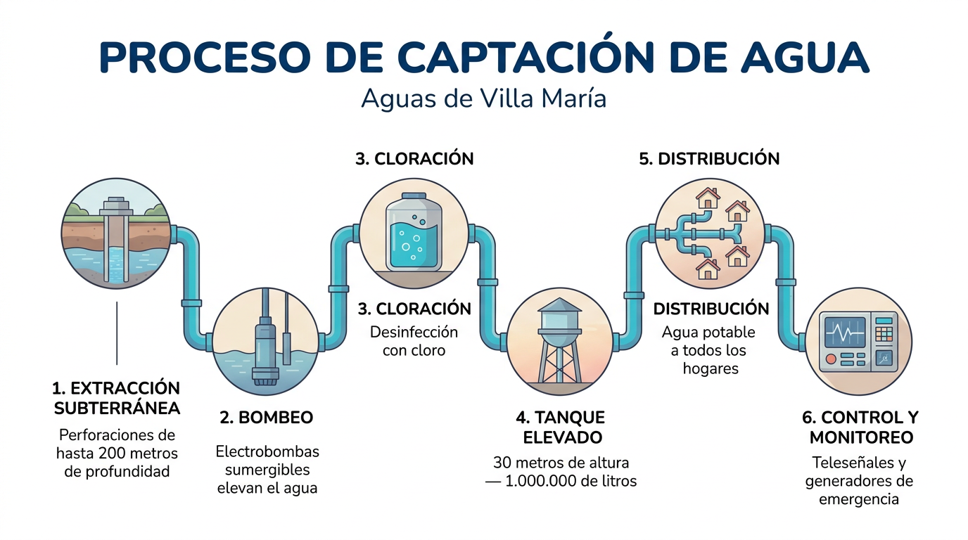 Infografía: Proceso de captación de agua